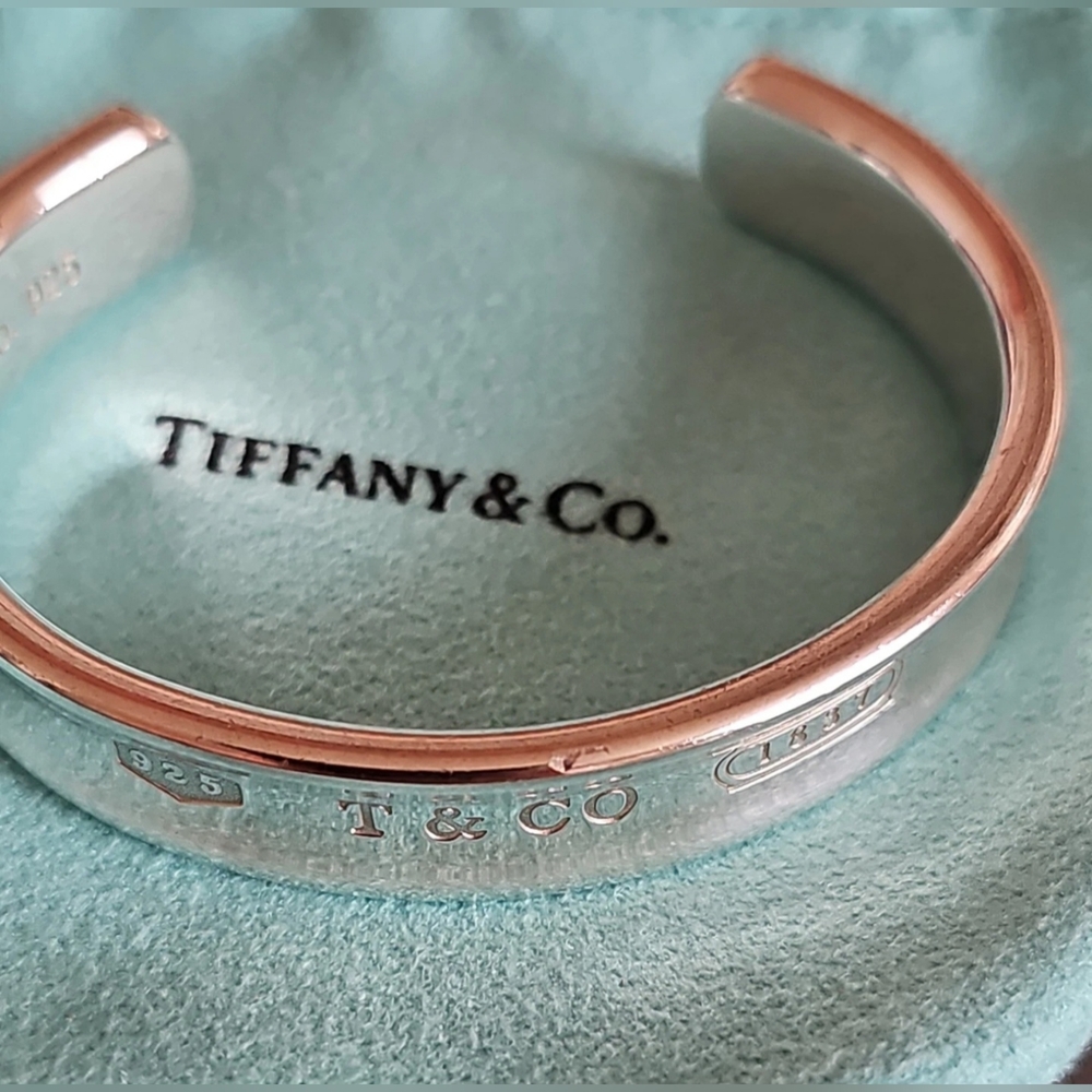 Tiffany & Co 1837 Wide Cuff Bracelet, Sterling Silver 925 - Picture 7 of 10